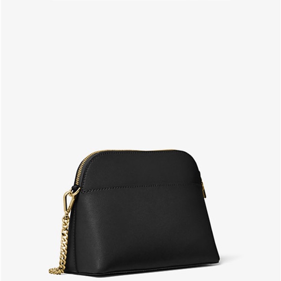 NEW‼️MICHAEL KORS- Large Crossgrain Leather Dome Crossbody Bag (Black) - Picture 6 of 7